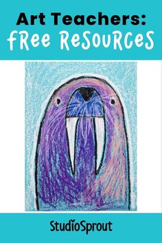 an art teacher's free resources poster