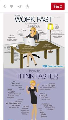 an info poster showing the different types of people working at their desks and how to use