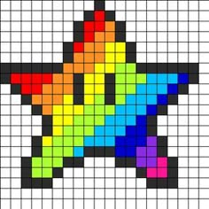 an image of a pixellated rainbow colored object