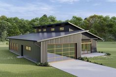 this is an artist's rendering of a modern garage