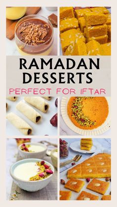 If you are looking for Ramadan desserts ideas, you have come to the right place. Here, I gathered over 20 of the best dessert recipes for iftar.

The best way to End you’re Iftar is with these delicious Ramadan Desserts. Healthy Iftar Recipes, Ramadan Foods, Middle Eastern Dessert, The Best Dessert Recipes, Ramadan Special Recipes