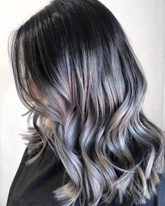 The Grey Ombre Hair Trend of 2020: 14 Hottest Examples Grey Bayalage Hair Dark Roots, Smoky Grey Hair, Black To Grey Ombre Hair, Wendy Hair, Silver Ombre Hair, Grey Ombre Hair, Hair Spring, Strawberry Blonde Hair Color, Brown Ombre Hair