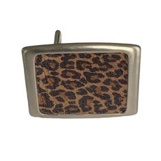 A Cheetah leather print designed on a small buckle is a perfect accessory for any occasion. Dress up your outfit or just wear the  leather belt buckle with a t 'shirt. The buckle is so versatile. The antique silver belt buckle pairs well with the brown or black full grain leather belt.  The dimensions of the belt are 1 1/2 x 2 1/4 inches. Fits on a belt strap up to 1 1/2 inches wide.  The belt buckle comes packaged in an organza bag for gift giving or storage. Cowgirl Belt Buckles, Western Cowgirl Style, Cowgirl Belt, Cowboy Buckle, Cowgirl Belts, Leather Belt Buckle, Small Belt, Handmade Leather Belt, Womens Leather Belt