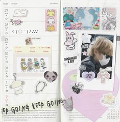 0811her ig Coquette Journal, Vlogging Aesthetic, Collage Journal, Hobonichi Planner, Journal Spreads, Cute Journals, Stationery Craft