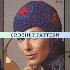 Experience the joy of crochet with our Women's Ear Flap Hat Crochet Pattern PDF. This pattern is perfect for creating your very own stylish and cozy winter hat. Whether you're a beginner or an experienced crocheter, this pattern provides easy-to-follow instructions to make a hat that combines a touch of 70s vintage charm with modern warmth. This pattern comes in a PDF format, so you can download it instantly and start crocheting right away. The instructions are clear and easy to follow, with ste Ear Flap Hat Crochet Pattern, Funky Crochet, Start Crocheting, Bonnet Au Crochet, Easy Crochet Hat, Flap Hat, Hat Crochet Pattern, Ear Flap Hats, Bonnet Crochet