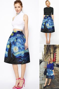 With comfortable tailoring for everything from a day at the office to evenings out, this is a printed skirt that pairs well with an embellished tee or your favorite blouse.  #fashionskirt  This midi-length flowy skirt, exotic print covers this skirt on style. midi skirt outfit casual street styles #midiskirt Summer Knee-length Skirt For Night Out, Elegant Full Mini Skirt For Spring, Elegant Blue Pleated Skirt For Summer, Summer Midi Pleated Skirt For Night Out, Elegant Blue Summer Skirt, Fitted Knee-length Pleated Skirt For Summer, Knee-length Skirt For Spring Night Out, Summer Midi Skirt For Night Out, Knee-length Skirt For Night Out In Spring