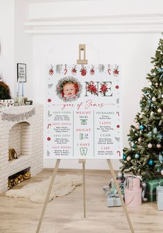 a christmas tree with presents around it and a sign that says be merry on it