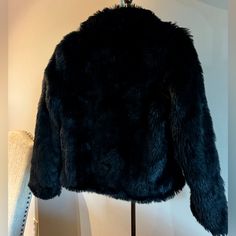 Incredible Fur, Size M But It Could Fit Perfectly As S As Well. Only Worn Once. Black Faux Fur Coat For Work, Black Faux Fur Coat For Workwear, Black Faux Fur Outerwear For Cold Weather, Black Faux Fur Outerwear For Work, Faux Fur Coat Black, Black Faux Fur Coat, Coat Black, Faux Fur Coat, Black Color