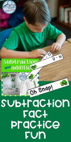 the subtraction fact practice for st patrick's day is fun and easy