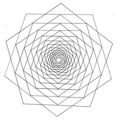 a black and white image of an abstract design with lines in the center, forming a spiral