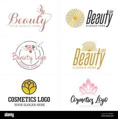 the logos for beauty products are shown here