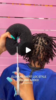 Soft Locs Shaved Sides, Starter Locs Styles On Short Hair, Locs Hairstyles For Women Short Hair, Small Locs Starter, Locs Styles For Short Hair, Short Loc Styles For Women Updo, Nappstar Nyc, Short Locs Styles, Easy Loc Styles