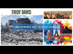 an image of a destroyed building with the words trop iard in french and english