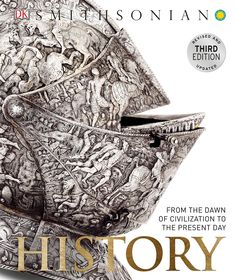 a book cover with an image of a knight's helmet on top of it