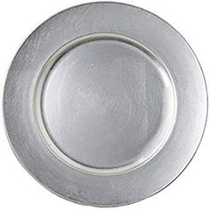 Upgrade tables at wedding receptions, anniversary dinners and other formal affairs with the Tiger Chef Metallic Scratched Round Charger Plate 13". Sophisticated and with a timeless, classic design, this charger plate will complement many decors and color schemes. Crafted of melamine, this strong and durable charger is lightweight and easy to handle. Decorative and measuring at 13" in diameter, it provides plenty of space for even the largest dinner plate. Festive and chic, it will make a great a Tables At Wedding, Chargers Plates, Silver Charger Plates, Charger Plates Wedding, Silver Chargers, Formal Table Setting, Black Dinner, Anniversary Dinner, Wedding Plates