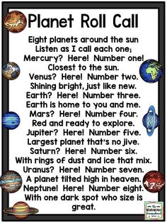 the planets and their names are shown in this printable poster for kids to read