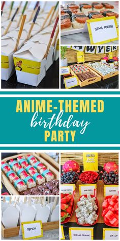 an animal themed birthday party with food and decorations