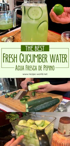 the best fresh cucumber water is made with agua fresca de pepno