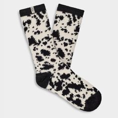 UGG: Leslie Graphic Crew Sock - J. Cole ShoesUGGUGG: Leslie Graphic Crew Sock Ugg Socks, Ruffled Socks, Womens Rain Boots, Soft Sock, Crew Sock, Black Socks, Ugg Classic, Socks And Tights, Womens Fleece