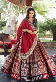 #lehenga Navratri Lehenga, Red Lehenga Choli, Indo Western Gown