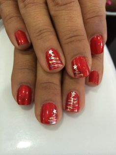 Xmas Nail Art, Christmas Tree Nails, Tree Nails, Holiday Nail Art