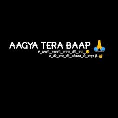 aagya tera baap logo on black background