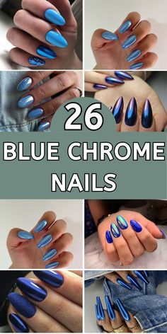 Blue chrome nails make a bold statement for winter 2025, especially with light pastel, dark navy, and royal designs. Whether you prefer short or coffin shapes, these icy acrylic nails offer endless ideas. French tip designs with electric or sky tones are perfect for festive occasions like christmas, creating a bright and artistic nail art experience. Blue Metallic Nails Art Designs, Blue Freestyle Nail Designs, Navy Blue With Chrome Nails, Chrome Nails Art Designs, Chrome Blue Nails Designs, Chrome Coffin Nail Ideas, Chrome Nails Designs Winter, Blue Chrome Christmas Nails, Chrome Coffin Acrylic Nails