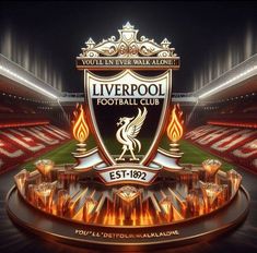 the logo for liverpool football club is shown in this graphic art photo from an official website