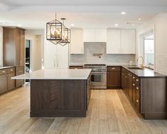 walnut cabinets with oak floors - Google Search Brown Wood Floors, Natural Hardwood Floors, Kitchen Goals, French Oak Flooring, Walnut Cabinets, Oak Flooring, Wide Plank Flooring, French Oak, Wide Plank