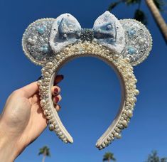 Handmade Mickey Ears created by me!! Each gem is hand-placed.  Process time: 1-2 weeks, depending on how many orders  No returns  If you would like custom Ears please message me. Handmade Boutique, Mesa Az, Turban Headbands, Mickey Ears, Hair Accessories Headbands, How Many, Accessory Gift, Hair Accessories, Gems