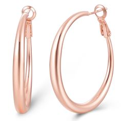 PRICES MAY VARY. Timeless Style: Rose gold hoop earrings classic design imbues them with a timeless charm. They are versatile and robust, simplicity. They effortlessly pair well with other jewelry pieces, Including necklaces, bracelets, and rings, making them a versatile addition to any jewelry collection. Hoop earrings consistently enhance a look with an element of classic chic, underscoring the wearer's taste and individual style. Versatile Designs: Our hoop earrings for women come in a variet Rings Making, Rose Gold Hoop Earrings, Earrings Classic, Light Weight Jewelry, Classic Chic, Jewelry Earrings Hoops, Gold Hoop, Jewelry Lover, Individual Style