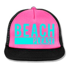 #Summer is Comin! BEACH PLEASE Pink Trucker Hat with Aqua Print by NoBull Woman Apparel. Click here to buy http://nobullwoman-apparel.com/collections/fitness-tanks-workout-shirts/products/beach-please-pink-trucker-hat-with-aqua-print Cap Design Ideas, Trucker Cap Design, Cheap Cowboy Boots, Pink Trucker Hat, Fashion Cowboy Boots, Beach Please, Summer Is Coming, Girls Weekend, Workout Outfit