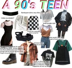 90’s Outfits, Makeup Tip, Goth Outfit, 90s Inspired Outfits, 90s Outfit, Moda Vintage, Mode Vintage