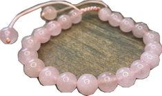 Adjustable Rose Quartz Beaded Jewelry, Adjustable Rose Quartz Jewelry With 8mm Beads, Adjustable Rose Quartz Crystal Bracelet, Spiritual Style, Adjustable Rose Quartz Crystal Bracelet Spiritual, Adjustable Rose Quartz Crystal Bracelet For Spiritual Healing, Adjustable Rose Quartz Crystal Bracelet For Spiritual Use, Pink Faceted Crystal Bracelet Gift, Pink Faceted Crystal Bracelet For Gift, Adjustable Pink Faceted Crystal Bracelet