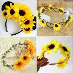 sunflower headbands are the latest trend for this summer