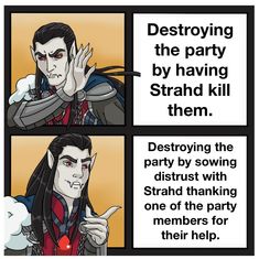 an image of a comic strip about destroying the party by having straddling them