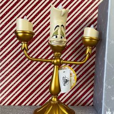 Nwt Disney Parks Lumiere Beauty & The Beast 11" Light-Up Candelabra Figurine. Brand New "Be Our Guest". It's Lumiere Come To Life, Just As He Looks In Disney's Classic Beauty And The Beast. Our Expressive, Fully Sculptured Candlestick Figure Features Flickering Led ''Flame'' Lights And Golden Finish. Put His Service To The Test! Details In The Magic: Created Especially For Walt Disney World Resort And Disneyland Resort Fully Sculptured Lumiere Figurine (Lamp Only) Three Flickering Led Lights On/ Lumiere Beauty And The Beast, Disney Princess Tea Party, Disney Lamp, Magic Kingdom Castle, Disneyland Map, Mickey Mouse Silhouette, Disney Gold, Oswald The Lucky Rabbit, Disney On Ice