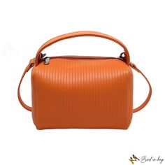 Bird in Bag - Soft leather small bag small orange bag shoulder bag three-dimensional square lunchbox bag crossbody hand carry women's bags Modern Orange Square Bag, Orange Box Bag With Large Capacity For Daily Use, Large Capacity Square Orange Bag, Orange Rectangular Satchel With Zipper Closure, Large Capacity Orange Square Bag, Orange Large Capacity Square Bag, Modern Orange Crossbody Bag, Orange Rectangular Satchel, Orange Square Shopping Bag