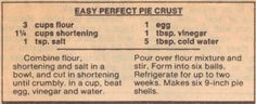 an old newspaper article with instructions on how to make pie crusts for cupcakes