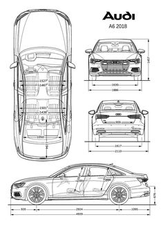 an audi car is shown with its hatchback open and the top down, as well as