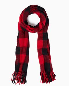 charming charlie | Buffalo Plaid Scarf #charmingcharlie Plaid Scarf Outfit, Scarf Outfit, Checked Scarf, Scarf Fashion, Patterned Scarves, Trendy Collection