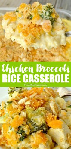 chicken broccoli rice casserole is an easy and delicious side dish recipe