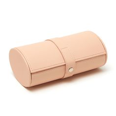 Brouk and Co. - Brouk & Co. "Riley" Pink Faux Leather Travel Jewelry Roll. From Brouk & Co., this "Riley" pink faux leather compact travel jewelry roll is perfect for your favorite watch and signature accessories. Features a soft, ultra-suede interior and separate pillow rows to hold cuff links, rings, earrings and more, making this a great item for both women and men. Vegan friendly. Wipe clean. Measures 7"L x 3 3/4"W x 2 3/4"H. Item(s) are safely and securely packaged. Compact Pink Leather Bag, Jewelry Roll Travel, Wallet Storage, Watch Organizer, Oprahs Favorite Things, Watch Jewelry, Jewelry Roll, Travel Jewelry Box, Beauty Storage