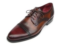 Paul Parkman Men's Bordeaux / Tobacco Derby Shoes Leather Upper And Leather Sole - Dudes Boutique Brown Snip Toe Derby Leather Shoes, Brown Snip Toe Leather Shoes For Derby, Brown Goodyear Welted Dress Shoes With Snip Toe, Brown Goodyear Welted Snip Toe Dress Shoes, Brown Snip Toe Dress Shoes With Goodyear Welt, Masculine Brown Derby With Leather Sole, Brown Derby With Leather Sole, Brown Derby Shoes With Leather Sole, Cognac Leather Cap Toe Shoes For Derby