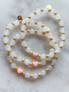 Everyday Heart Bracelet Gold plated Valentines Bracelets Ideas, Heart Seed Bead Bracelets, Valentines Bracelet Ideas, Valentines Friendship Bracelets, Valentines Bracelets Diy, Valentine’s Day Jewelry, Disney Princess Bracelet, Valentine Jewelry Ideas, Summer Bracelet Ideas