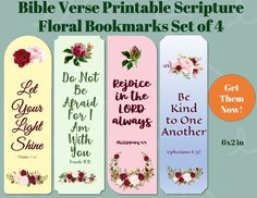 the bible verse printable bookmarks set of 4