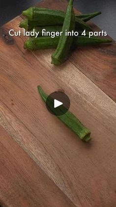 the video shows how to cut lady finger into 4 parts and then chop them up