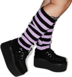 Cozy Black Knitted Socks, Purple Cotton Socks For Winter, Purple Cotton Winter Socks, Cozy Black Socks For Cold Weather, Warm Black Socks For Fall, Black Cotton Socks For Fall, Purple Casual Leg Warmers For Fall, Casual Purple Leg Warmers For Fall, Warm Black Winter Socks