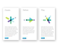 three banners with different colors and shapes for the web design project, which is designed to be