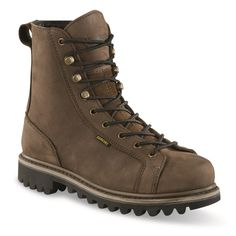 PRICES MAY VARY. DESIGNED FOR THE HARD-WORKING GUYS: Our lace-to-toe work boots for men are designed for the hard-working guy. Ideal for long-wearing, they offer better comfort than regular lace-up boots. ALL-DAY COMFORTABLE SHOES: Ultra-comfortable men’s boots that may be tough on the outside, but inside they have a premium Ortho-Lite insole that provides the ultimate cushioning. WATERPROOF BREATHABLE MEMBRANE: Waterproof boots with a breathable membrane that keeps water out while allowin Work Boots For Men, Mens Riding Boots, Mens Brown Boots, Mens Winter Boots, Men’s Boots, Hunting Boots, Work Boots Men, Mens Leather Boots, Men Formal